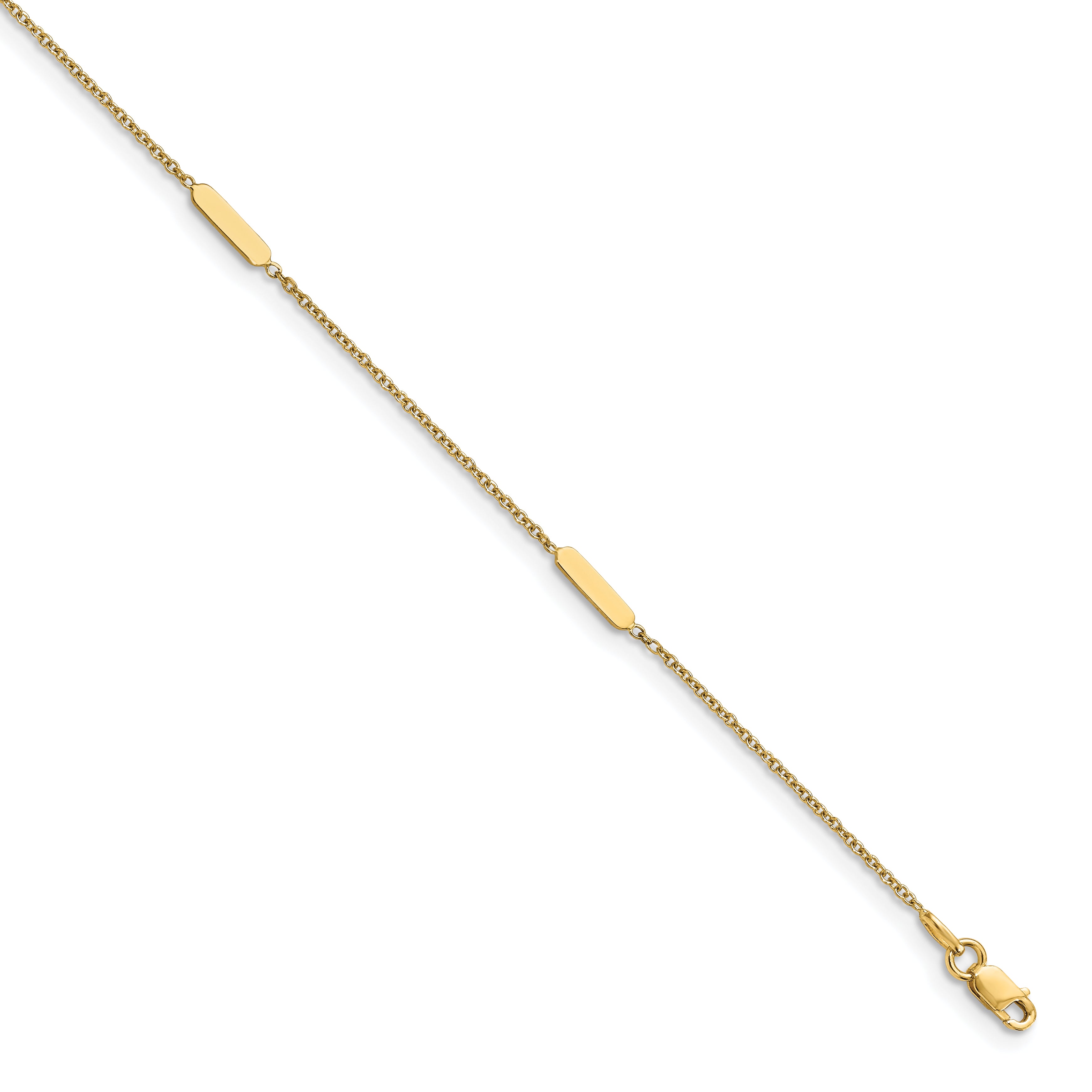 14K Polished w/1 in ext. Anklet Main image