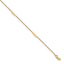 14K Polished w/1 in ext. Anklet