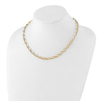 14K Two-tone Polished w/.25in ext. Necklace
