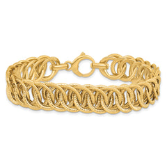 14K Polished D/C Reversible Bracelet