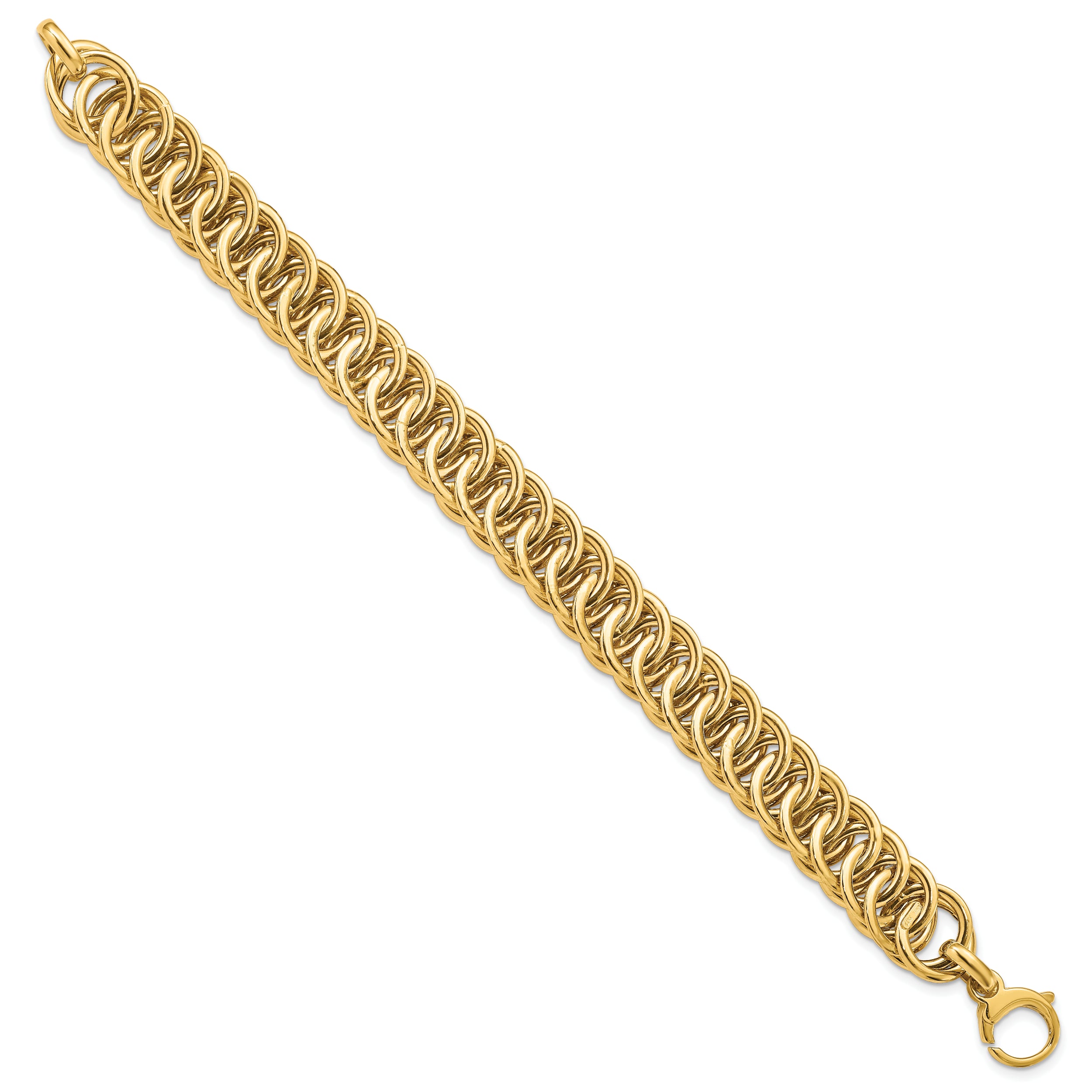 14K Polished D/C Reversible Bracelet