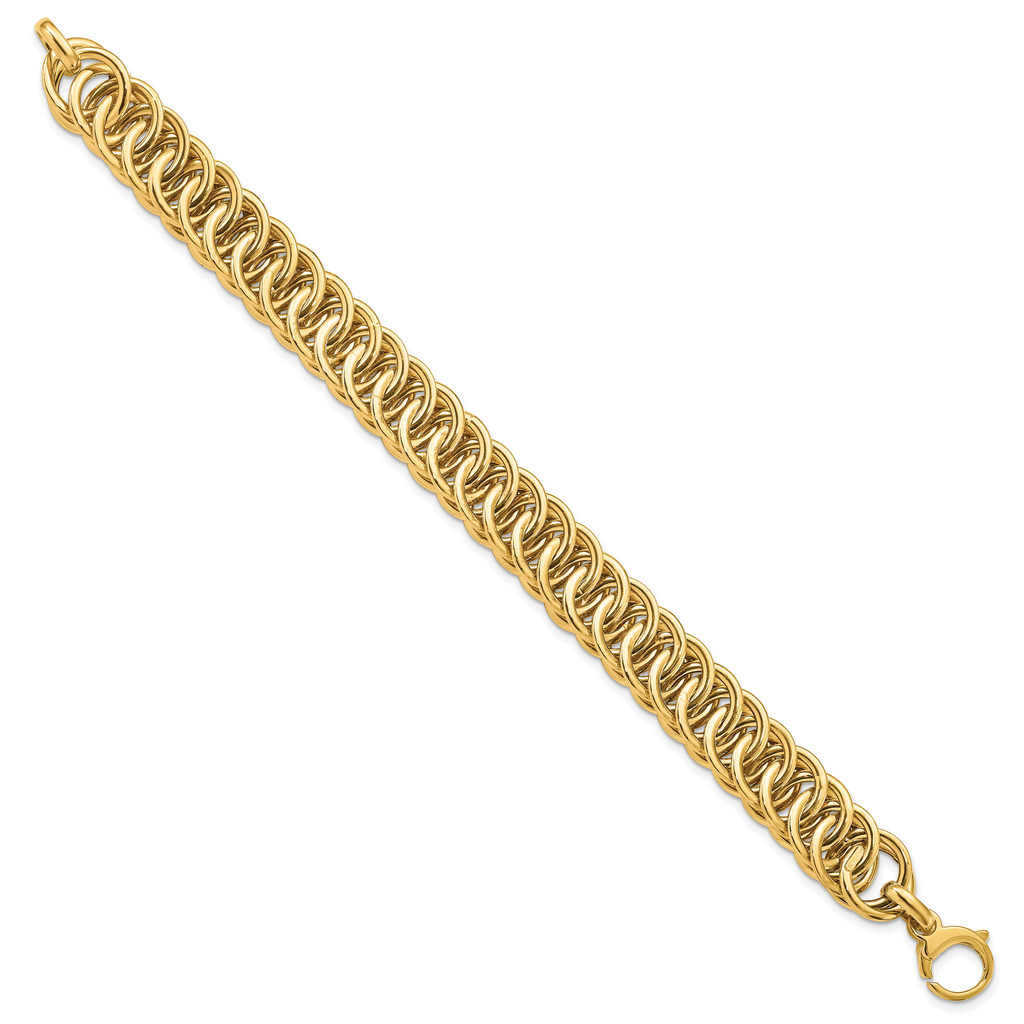 14K Polished D/C Reversible Bracelet