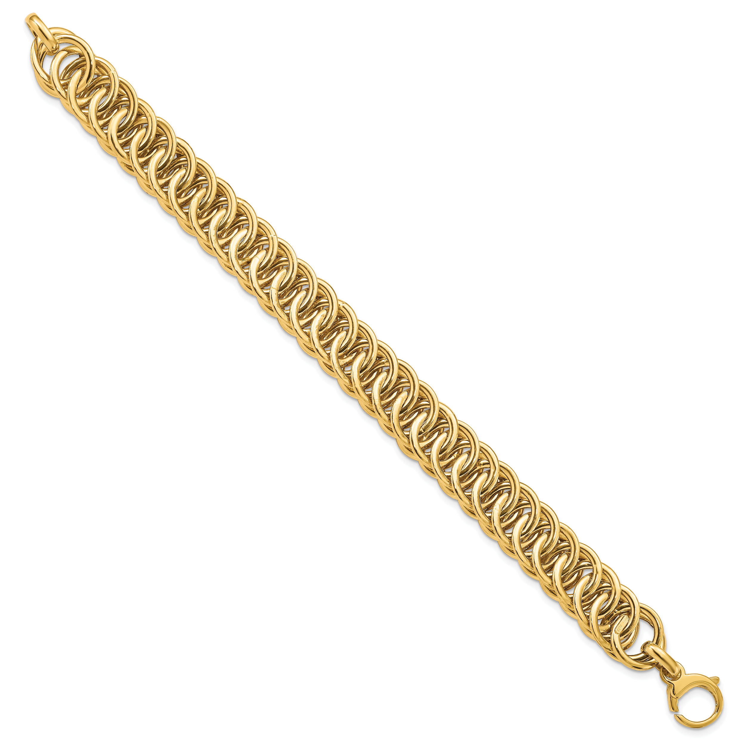 14K Polished D/C Reversible Bracelet