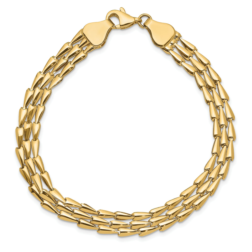 14k Polished Fancy Link Bracelet