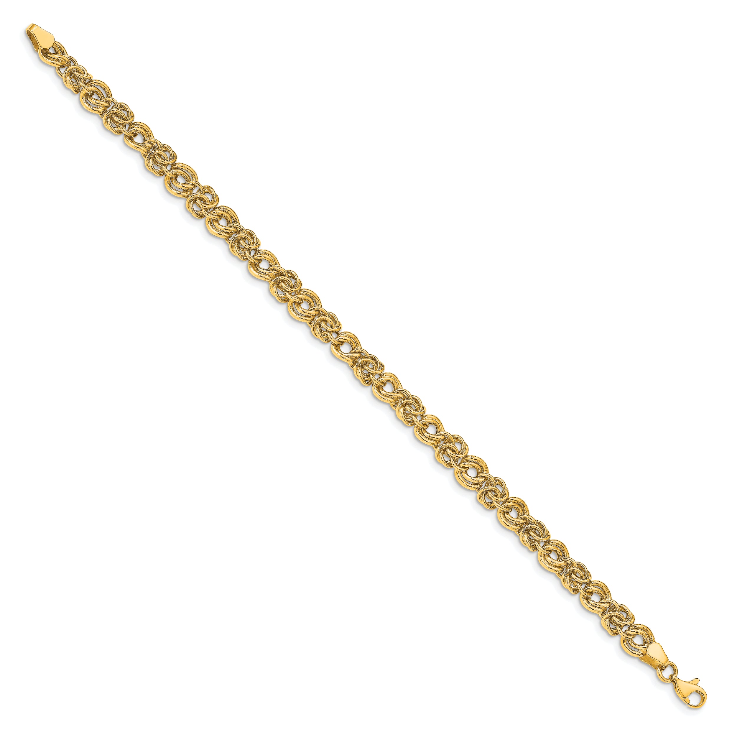 14k Polished Fancy Link Bracelet