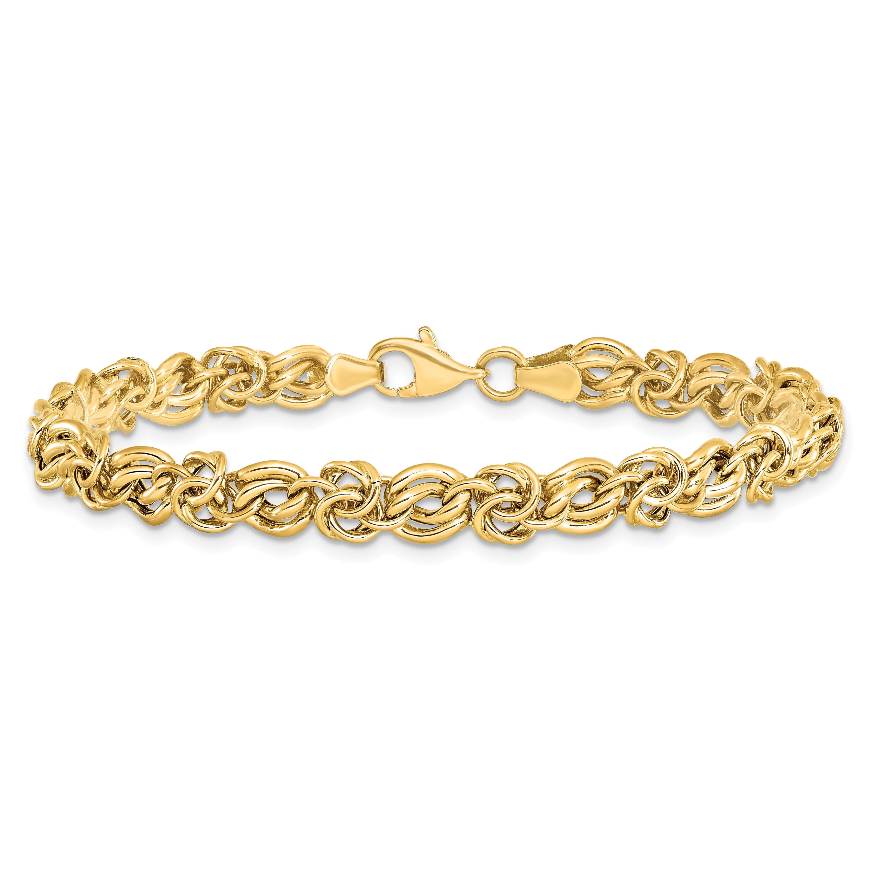 14k Polished Fancy Link Bracelet