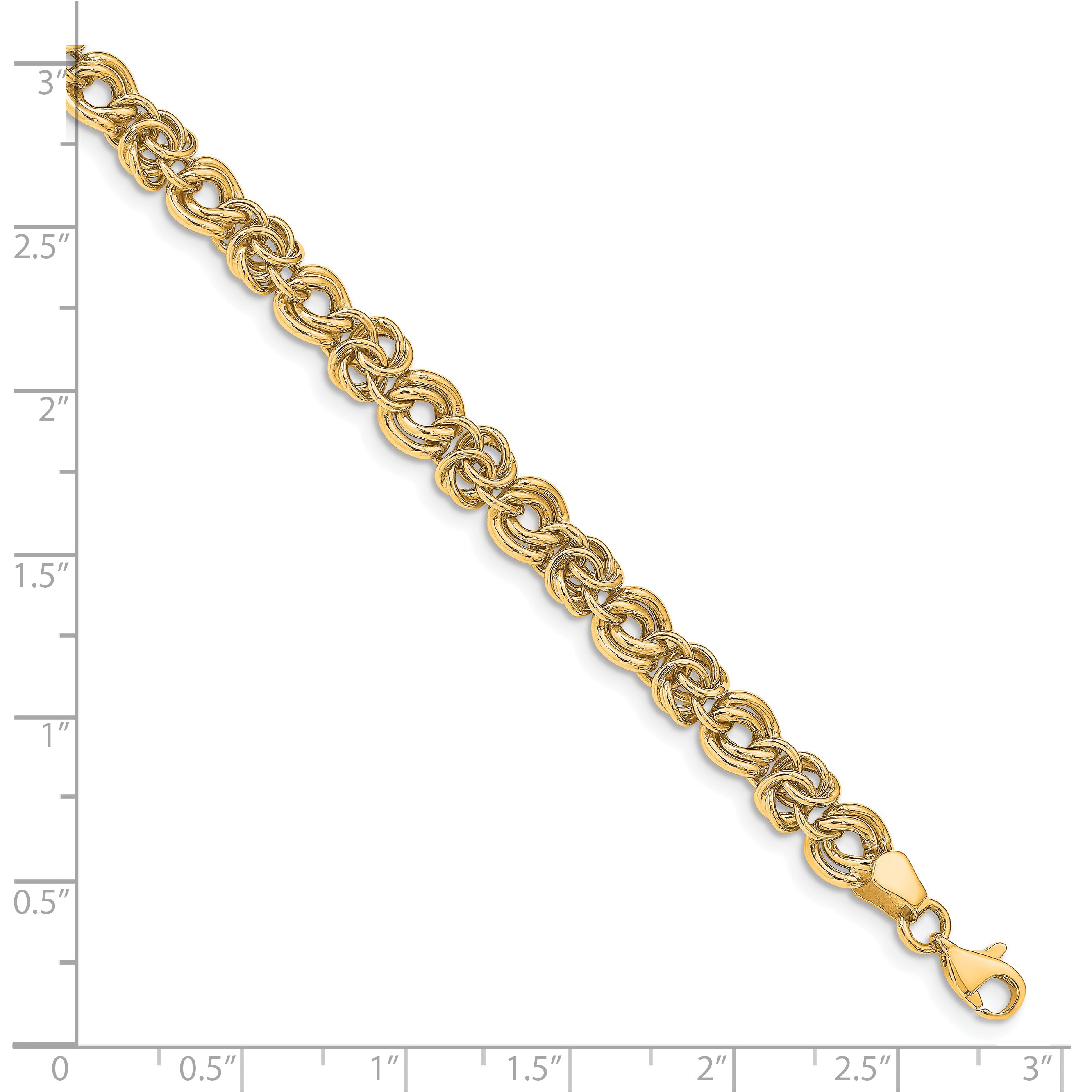 14k Polished Fancy Link Bracelet