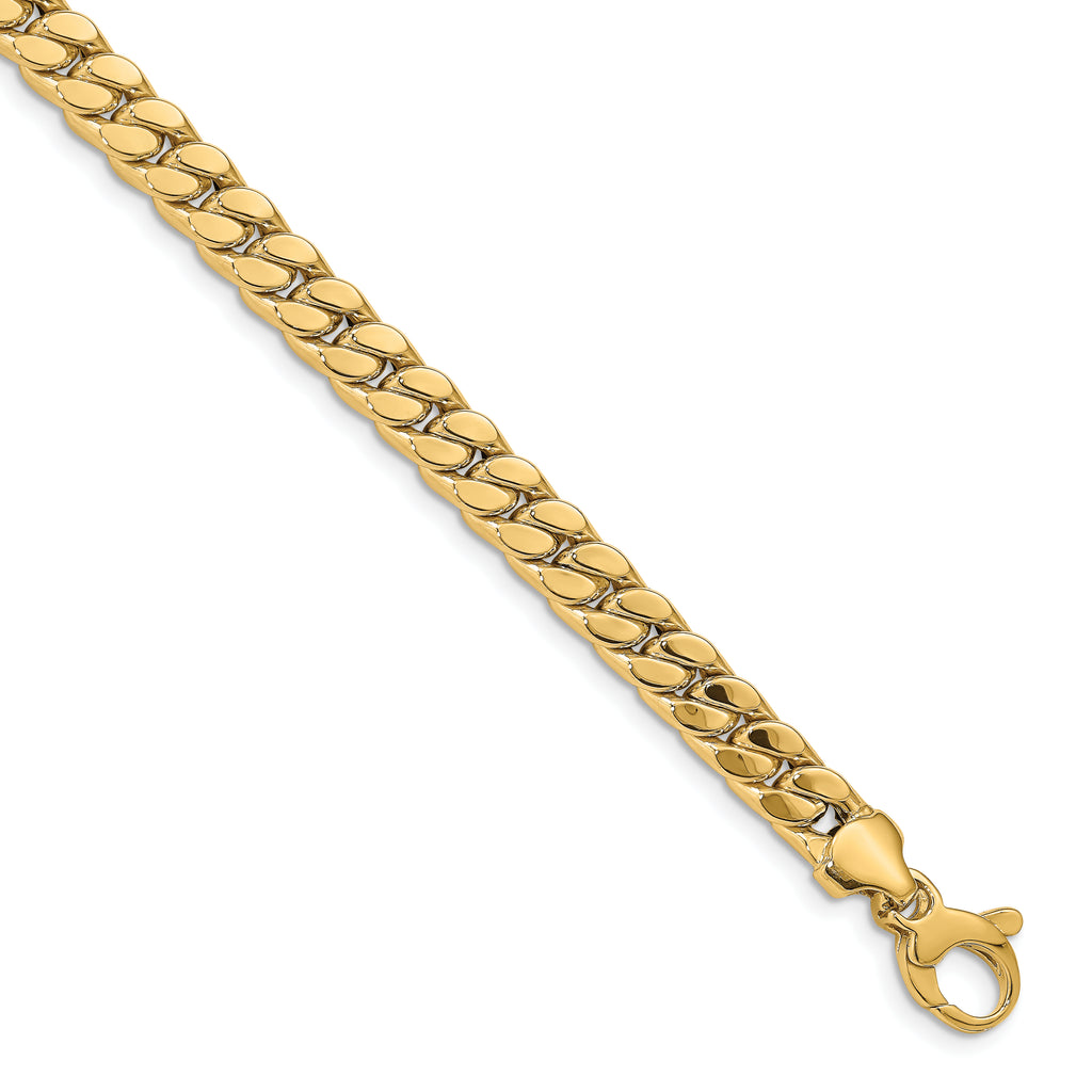 14k Men's Polished Curb Bracelet