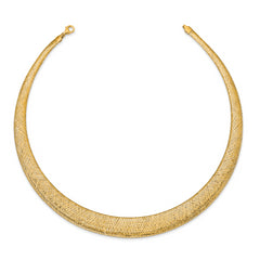 14k Polished/Textured Stretch Necklace