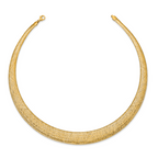 14k Polished/Textured Stretch Necklace