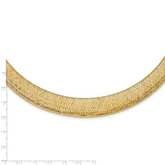 14k Polished/Textured Stretch Necklace