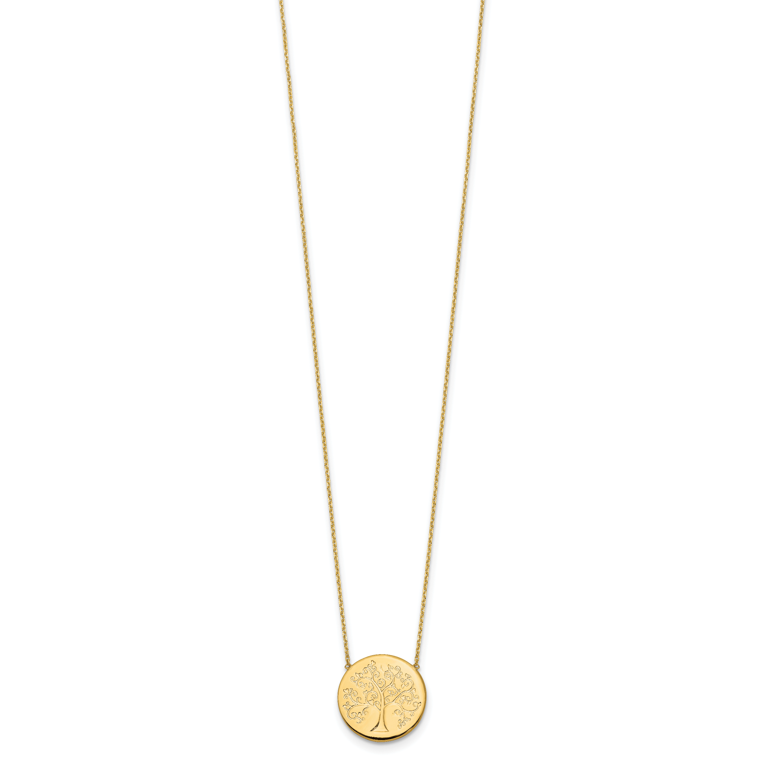 14k Polished Tree of Life Necklace Secondary image