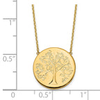 14k Polished Tree of Life Necklace