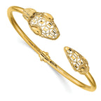 14k Polished Snake Hinged Bangle