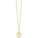 14k Polished and Brushed Double-strand Necklace