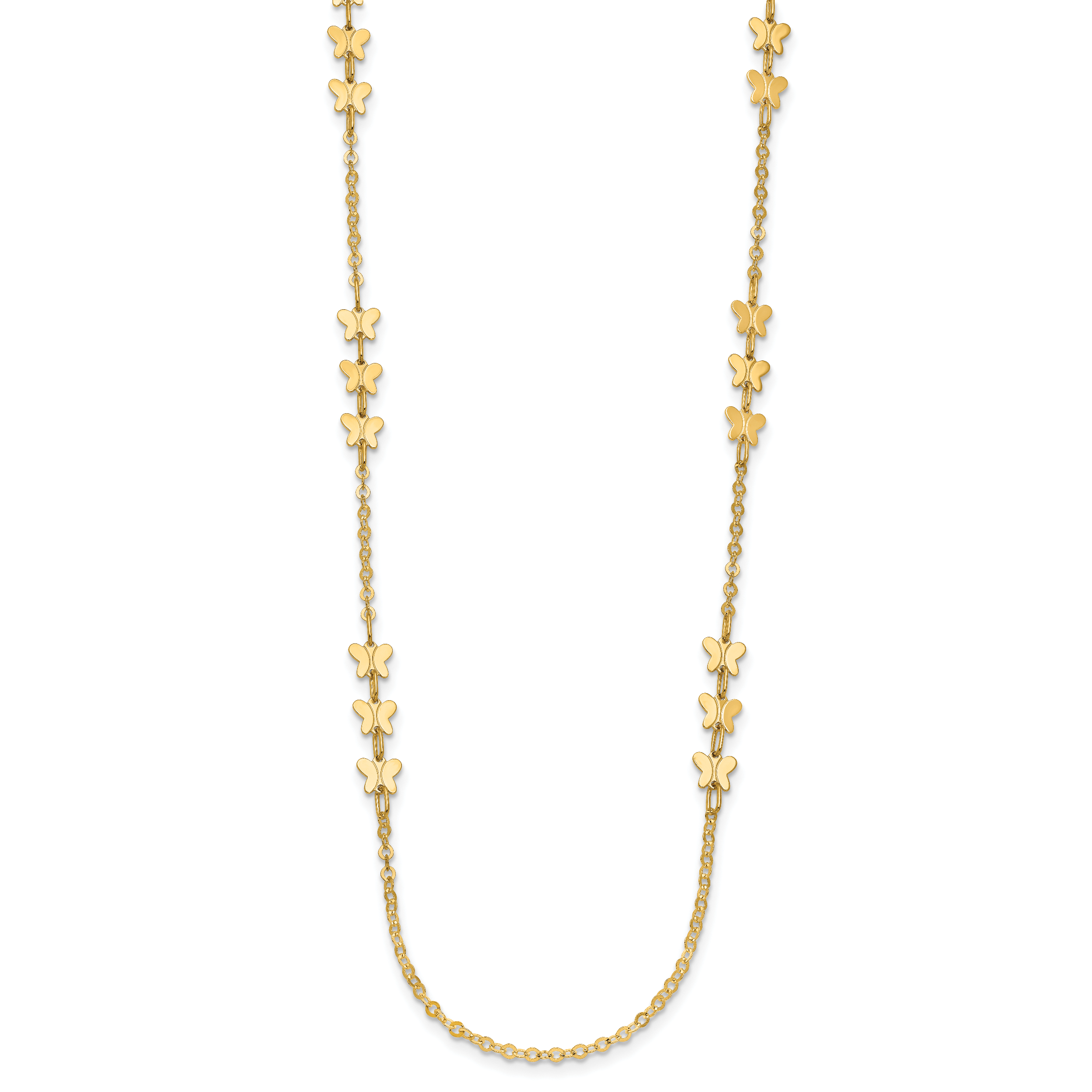 14k Polished Butterfly Necklace Secondary image