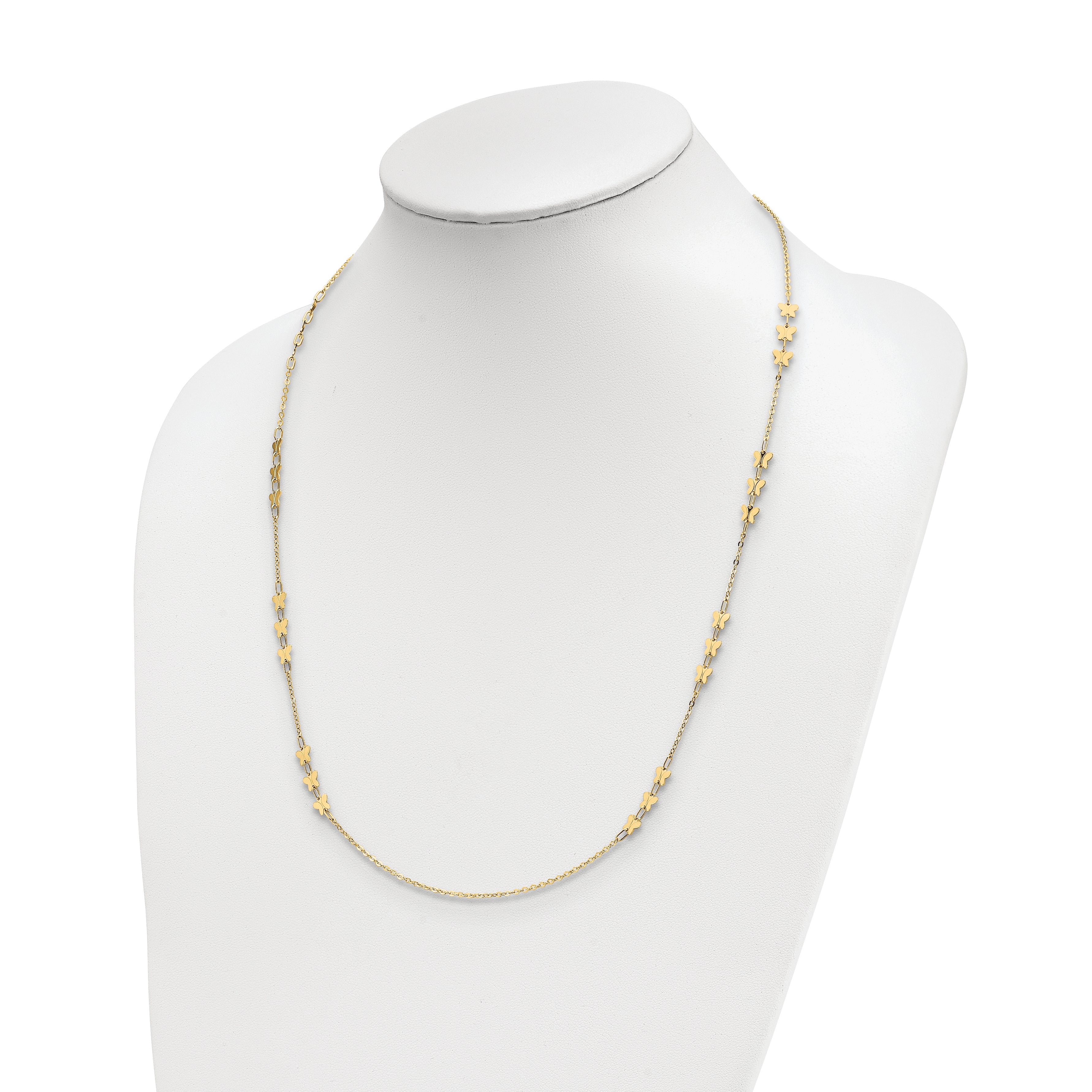 14k Polished Butterfly Necklace