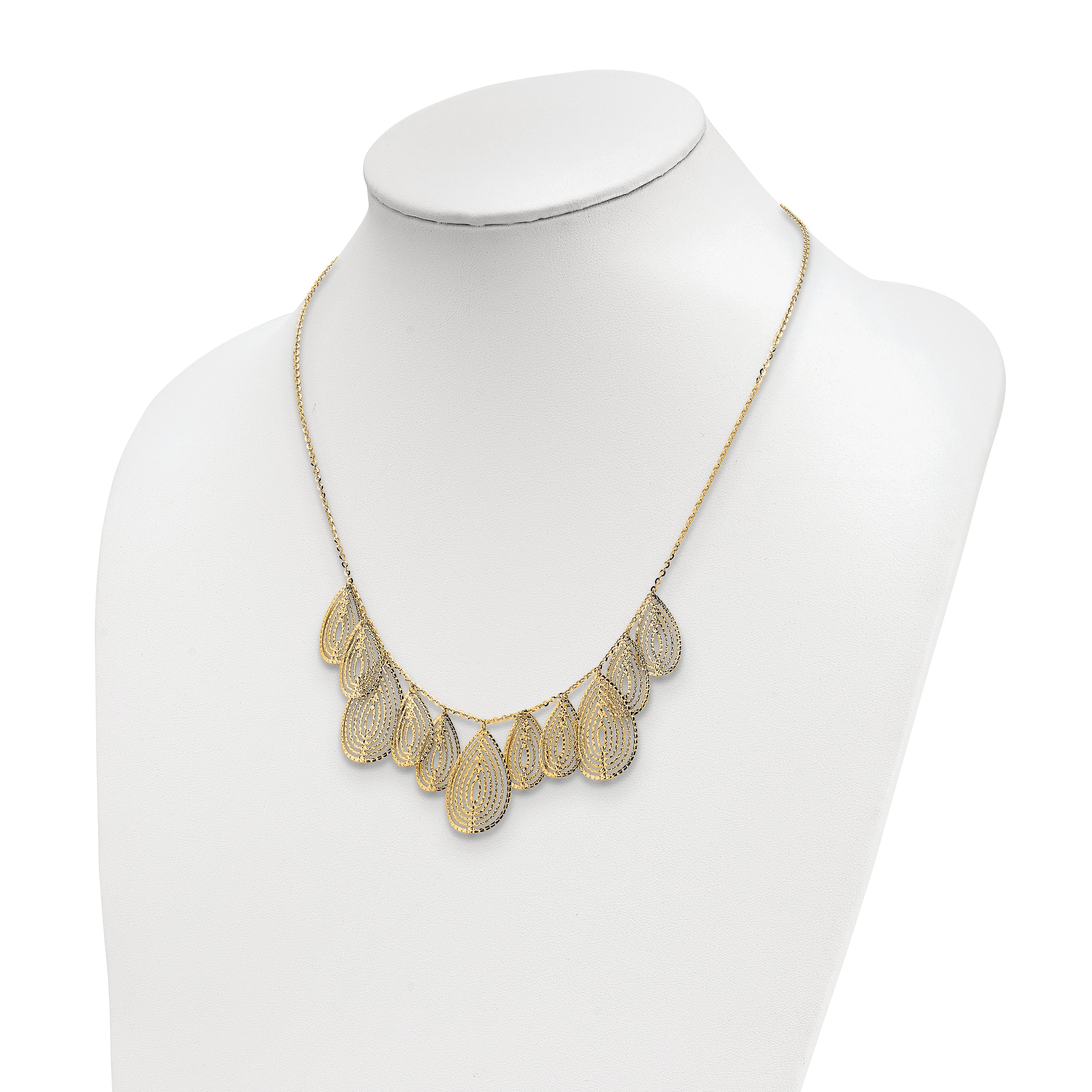 14k Polished D/C w/ 2in ext. Necklace