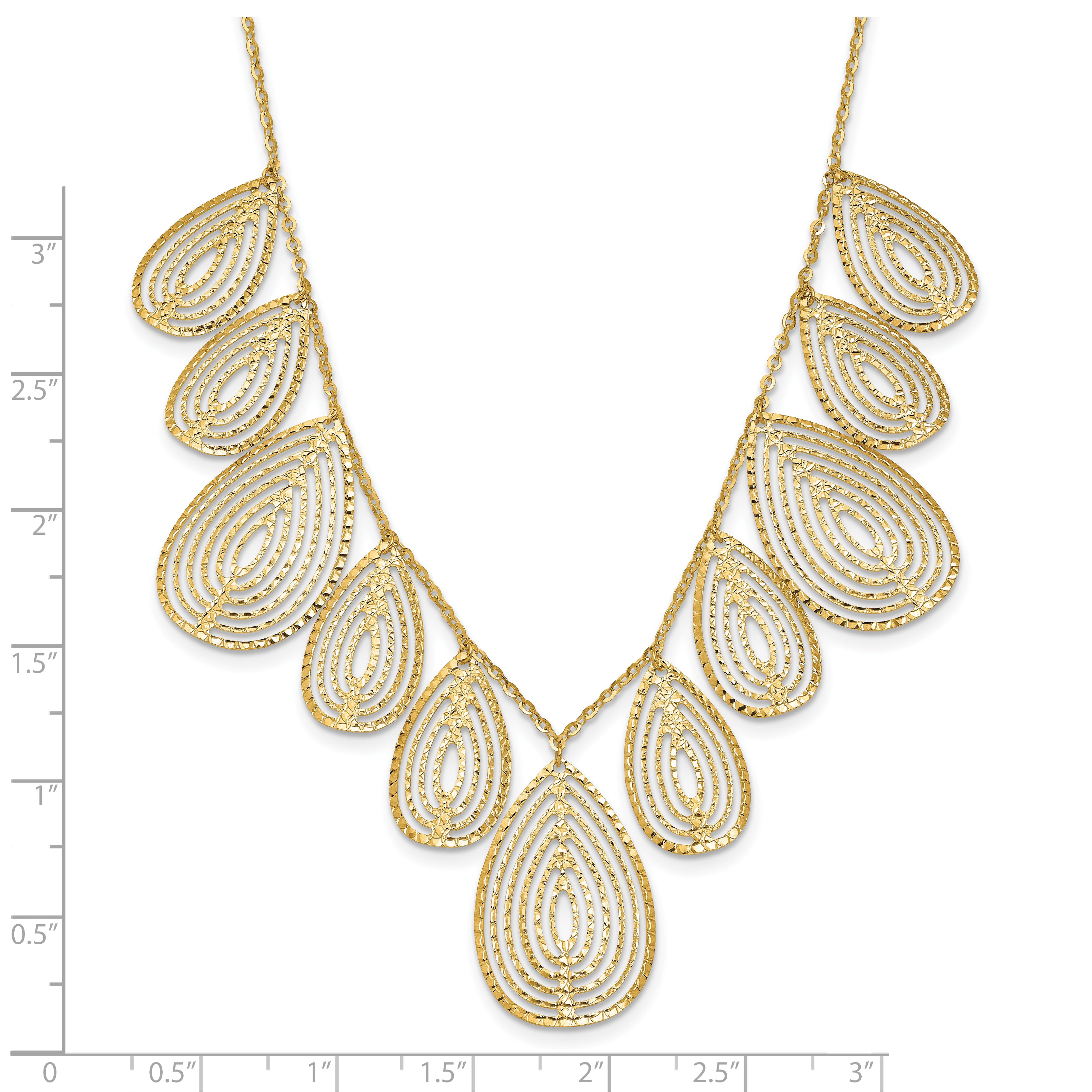 14k Polished D/C w/ 2in ext. Necklace