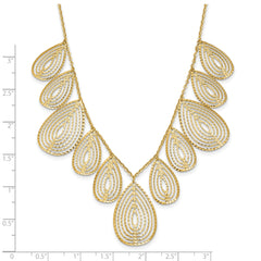 14k Polished D/C w/ 2in ext. Necklace