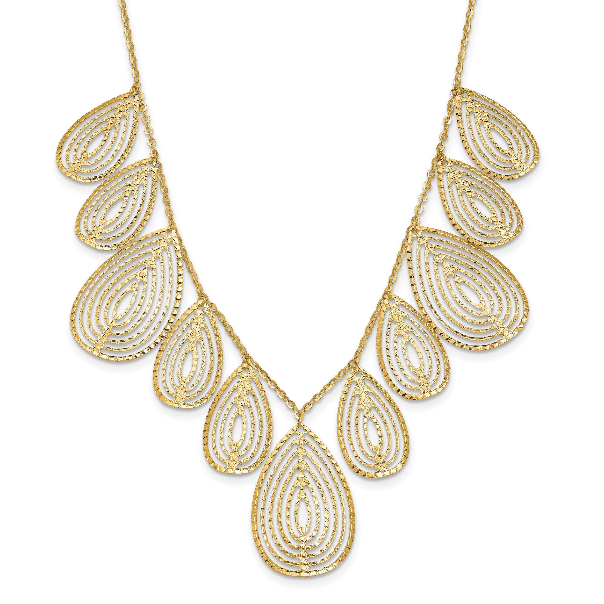 14k Polished D/C w/ 2in ext. Necklace