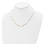 14K Two-tone D/C Bar Necklace