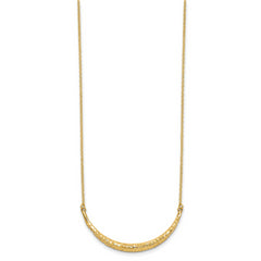 14K Polished D/C Bar Adjustable Necklace