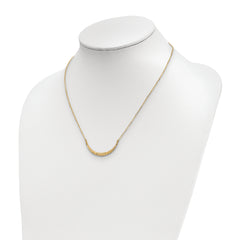14K Polished D/C Bar Adjustable Necklace