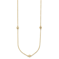 14k Two-tone Polished D/C Necklace