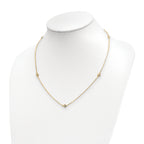 14k Two-tone Polished D/C Necklace