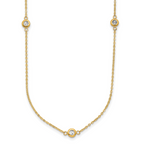 14k Two-tone Polished D/C Necklace