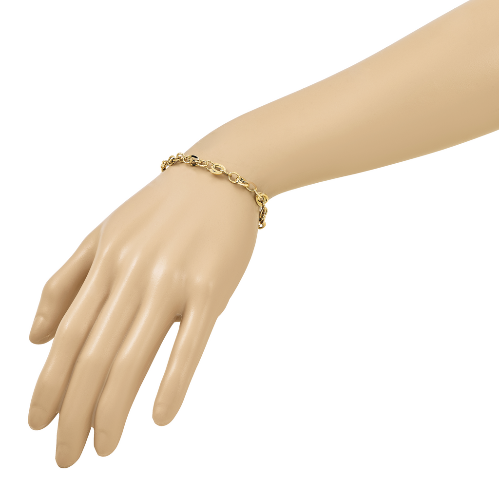 14k D/C Fancy Link Bracelet
