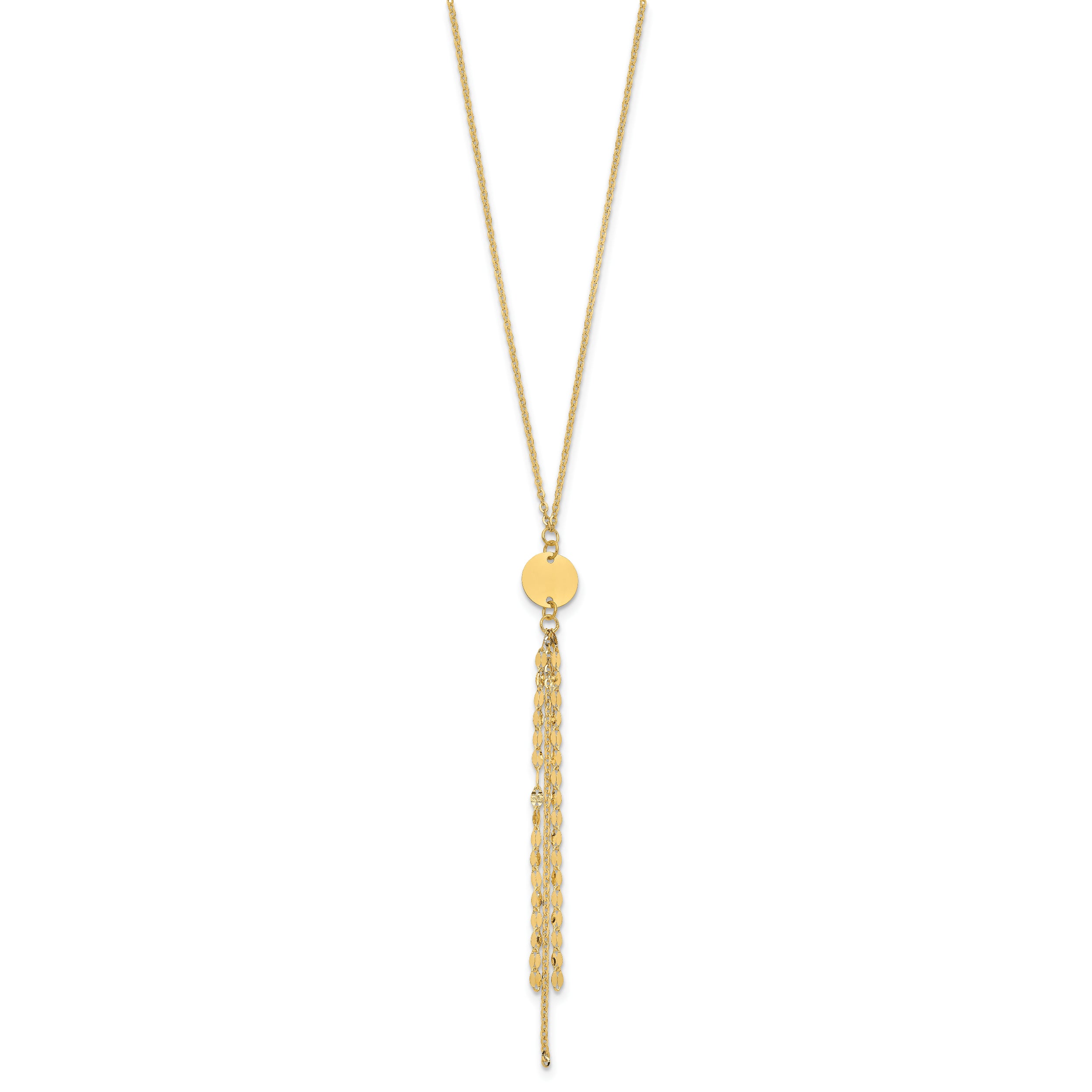14k Polished Adjustable Necklace