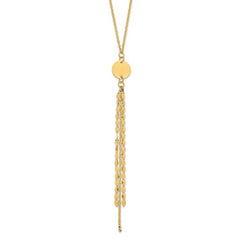 14k Polished Adjustable Necklace