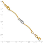14K Two-tone Polished Bracelet