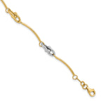 14K Two-tone Polished Bracelet