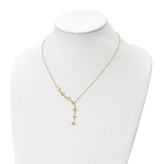 14K Rhodium-plated Polished D/C Butterfly Necklace