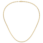 14K Polished Flat Oval Link Necklace