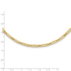 14K Polished Flat Oval Link Necklace