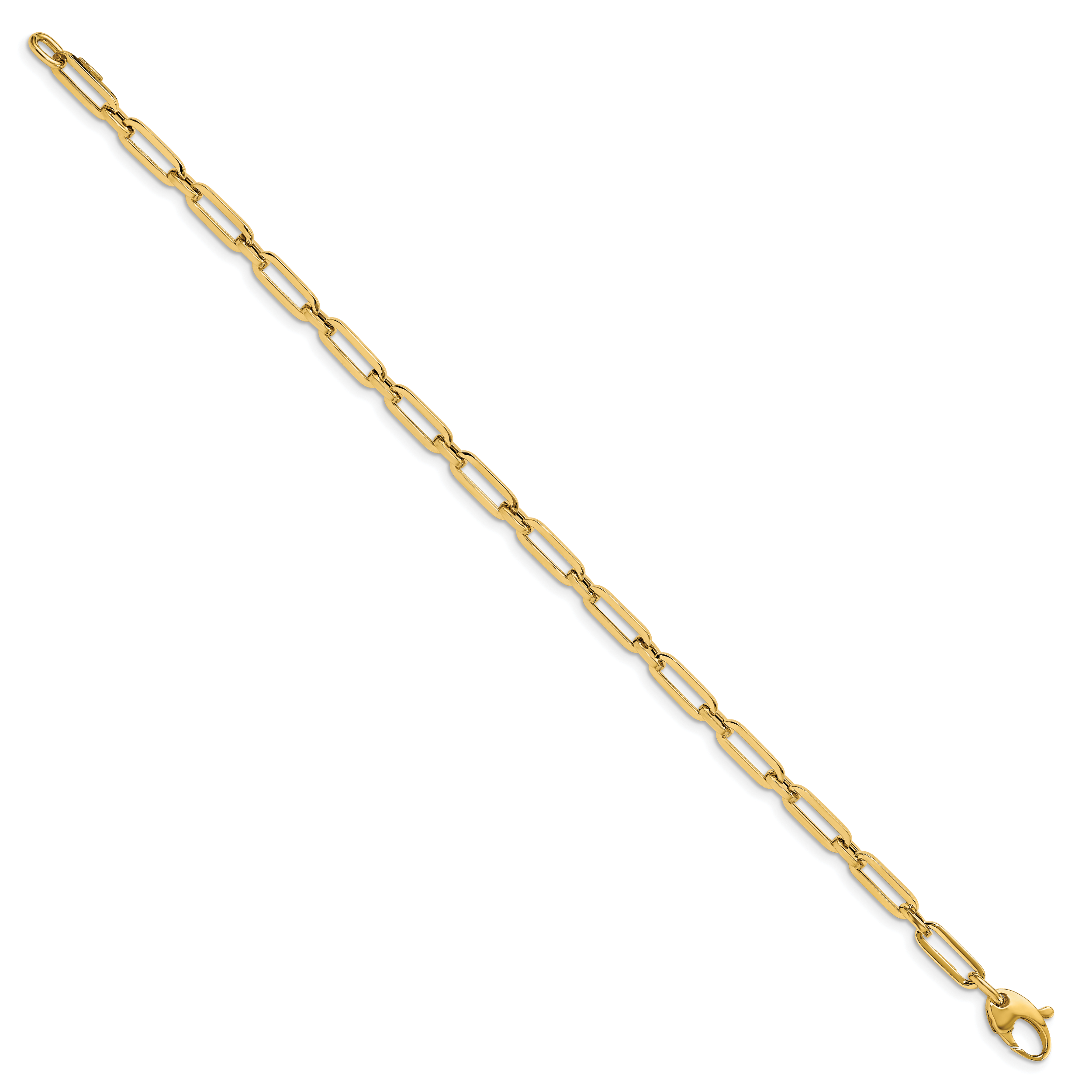 14K Polished Flat Oval Link Bracelet Secondary image