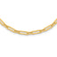 14K Polished Flat Oval Link Necklace