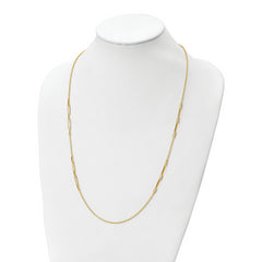 14k Polished Textured Necklace