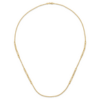 14k Polished Textured Necklace