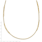 14k Polished Textured Necklace
