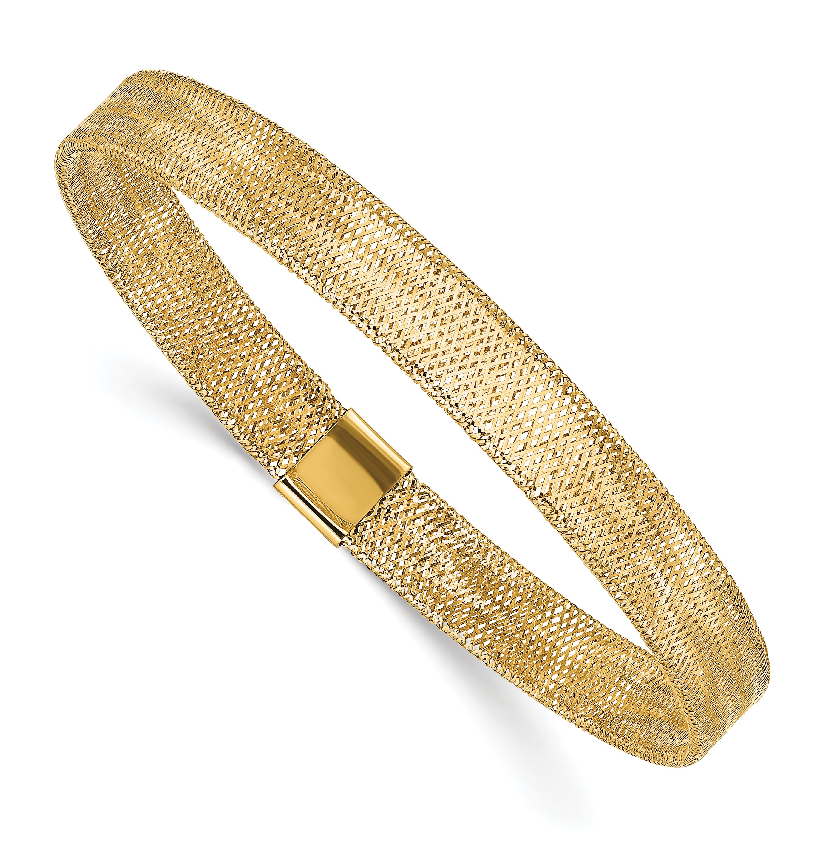 14K Polished Stretch Bangle Secondary image