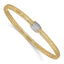14K CZ Polished Stretch Bangle