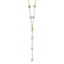14K Two-Tone  Polished Adjustable Beaded Y-Drop Necklace