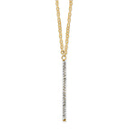 14K Polished Crystal w/1in ext Necklace