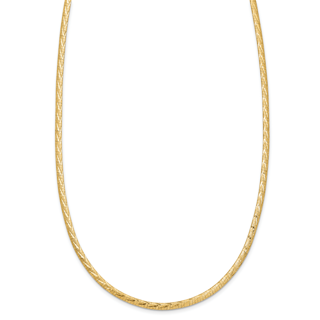 14k Two-tone Reversible Adjustable Omega