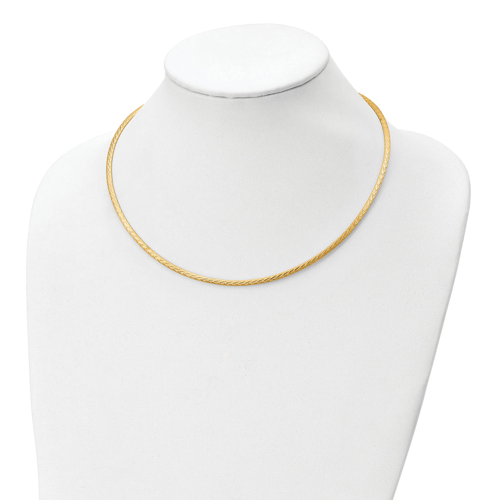 14k Two-tone Reversible Adjustable Omega